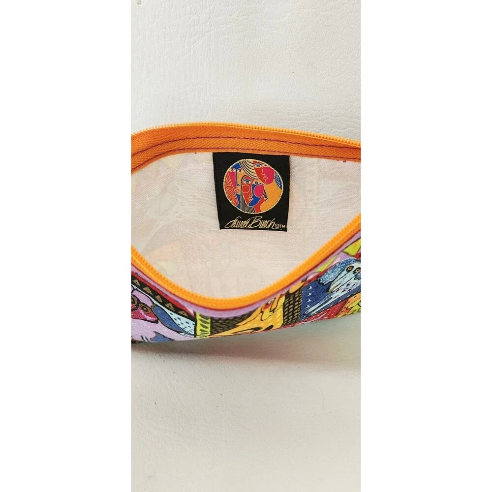 Laurel Burch Dogs Zip Up Cosmetic Travel Bag Sand N Sun Pop Art